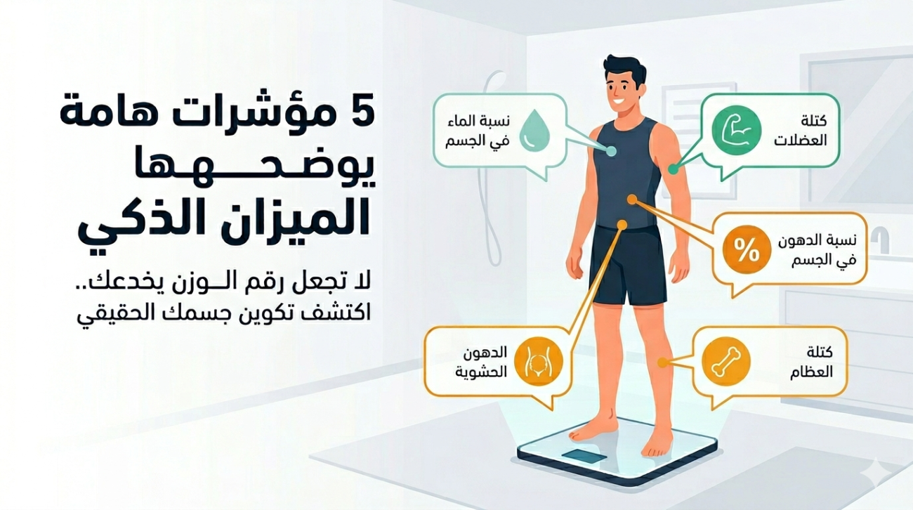 5 مؤشرات هامة يوضحها الميزان الذكي غير وزنك