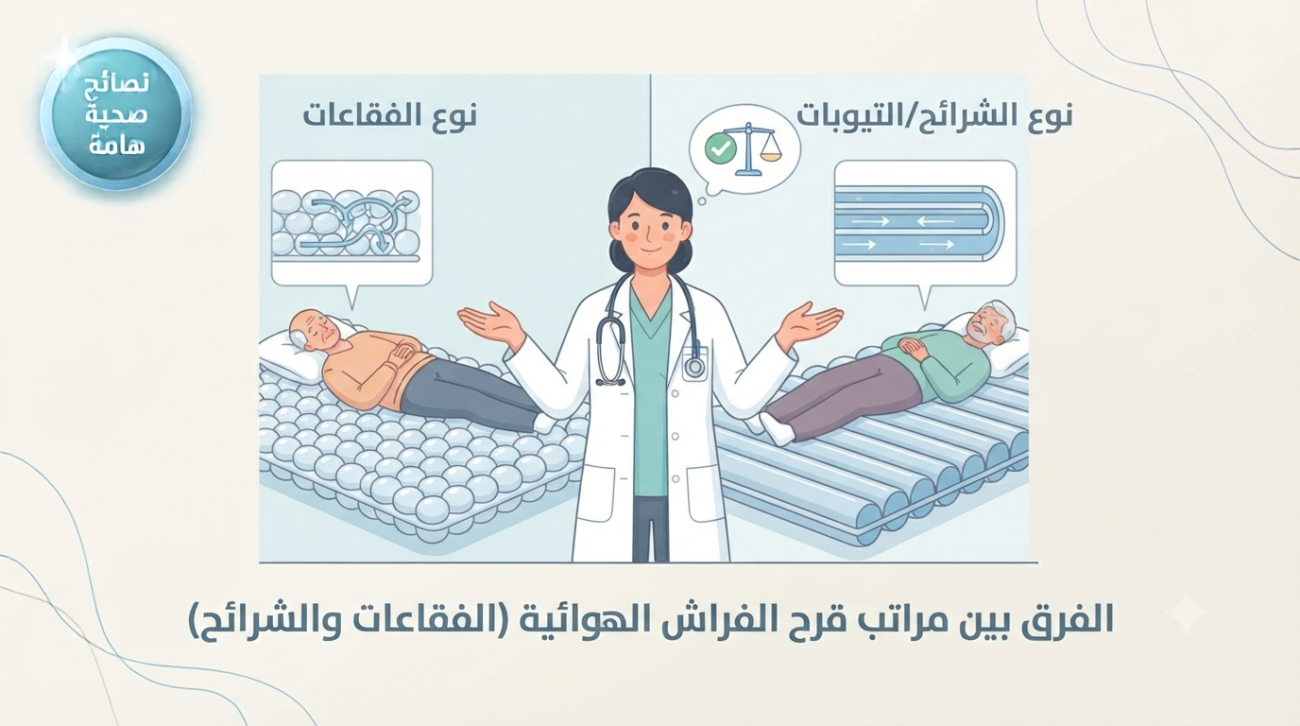 الفرق بين مراتب قرح الفراش الهوائية (الفقاعات والشرائح)