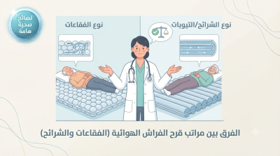 الفرق بين مراتب قرح الفراش الهوائية (الفقاعات والشرائح)