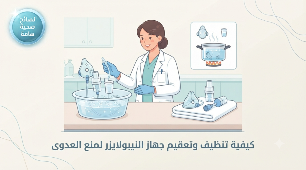 كيفية تنظيف وتعقيم جهاز النيبولايزر لمنع العدوى