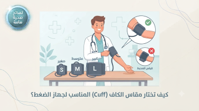 كيف تختار مقاس الكاف (Cuff) المناسب لجهاز الضغط؟