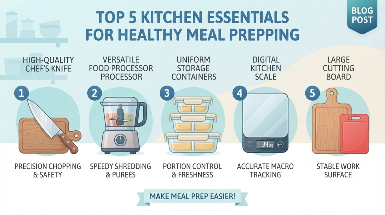 Top 5 Kitchen Essentials for Healthy Meal Prepping